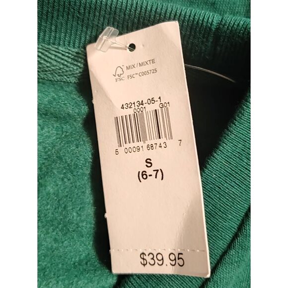 Gap Kids Sweatshirt NWT Crew neck Ivan Green Size Small (6-7) - Picture 8 of 9